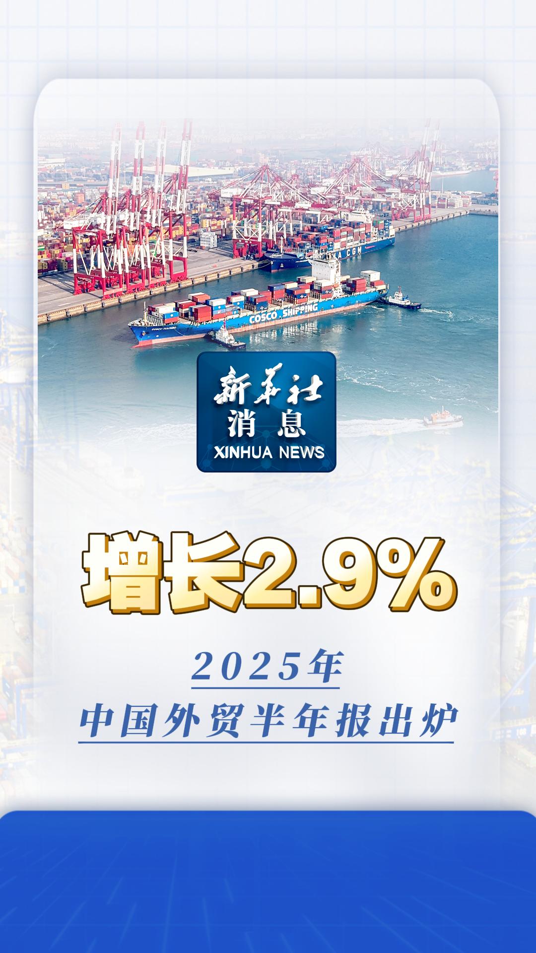 2025年上半年中國外貿(mào)穩(wěn)健增長2.9%，國內(nèi)貿(mào)易展現(xiàn)強勁韌性與活力